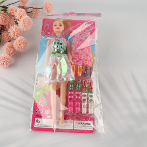 New arrival children 11inch fashion doll beauty doll set toys for girls