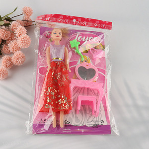 High quality 11inch girls beauty doll dressing doll fashion doll set