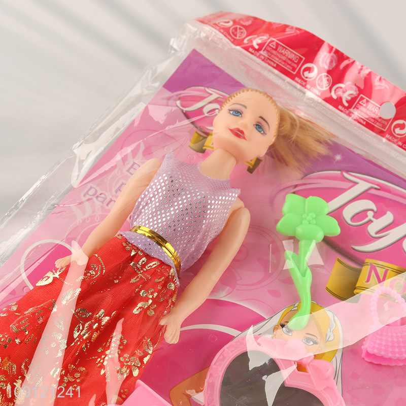 High quality 11inch girls beauty doll dressing doll fashion doll set