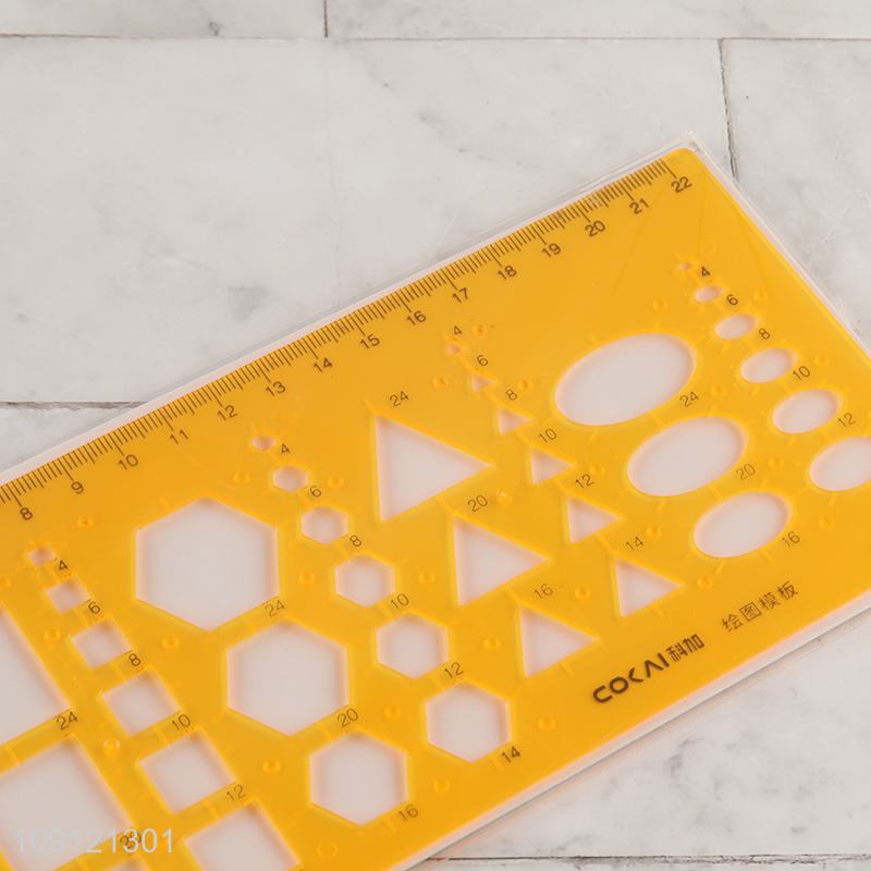 Hot selling professional drawing template ruler plastic ruler