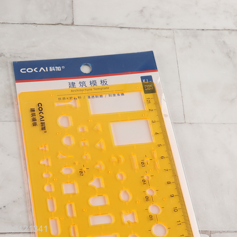 Good quality plastic professional architecture template ruler for sale