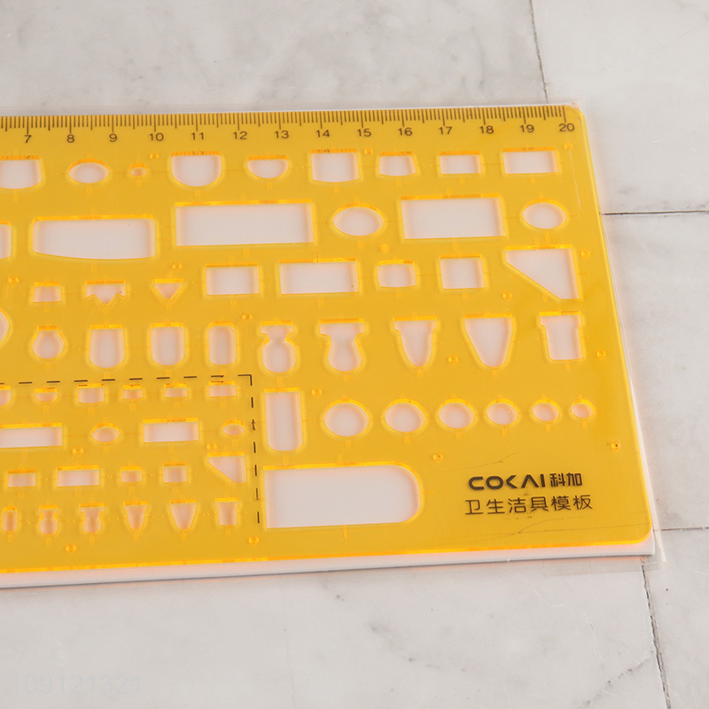Good quality plastic professional sanitary ware template ruler for sale
