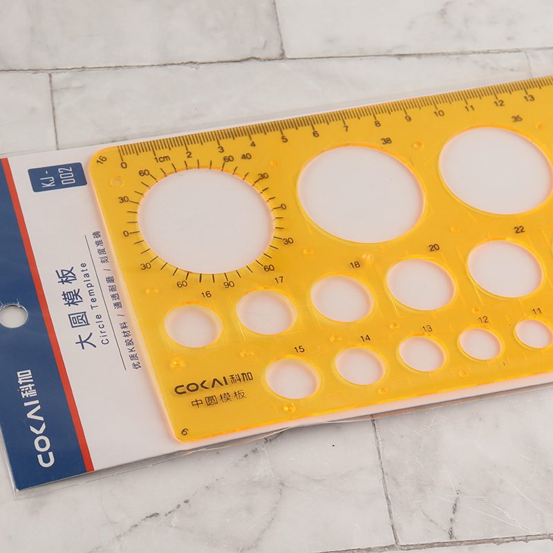 Hot products professional plastic circle template ruler for sale