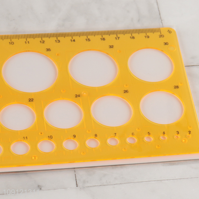 Hot products professional plastic circle template ruler for sale