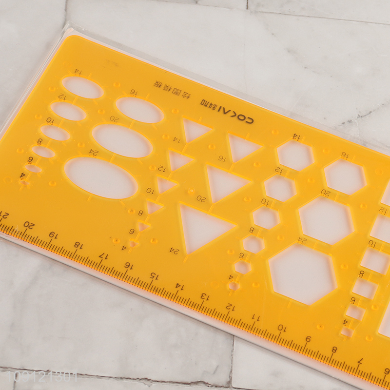 Hot selling professional drawing template ruler plastic ruler