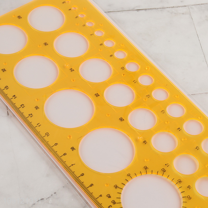 Hot products professional plastic circle template ruler for sale
