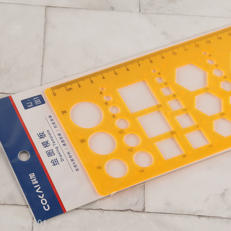 Hot selling professional drawing template ruler plastic ruler