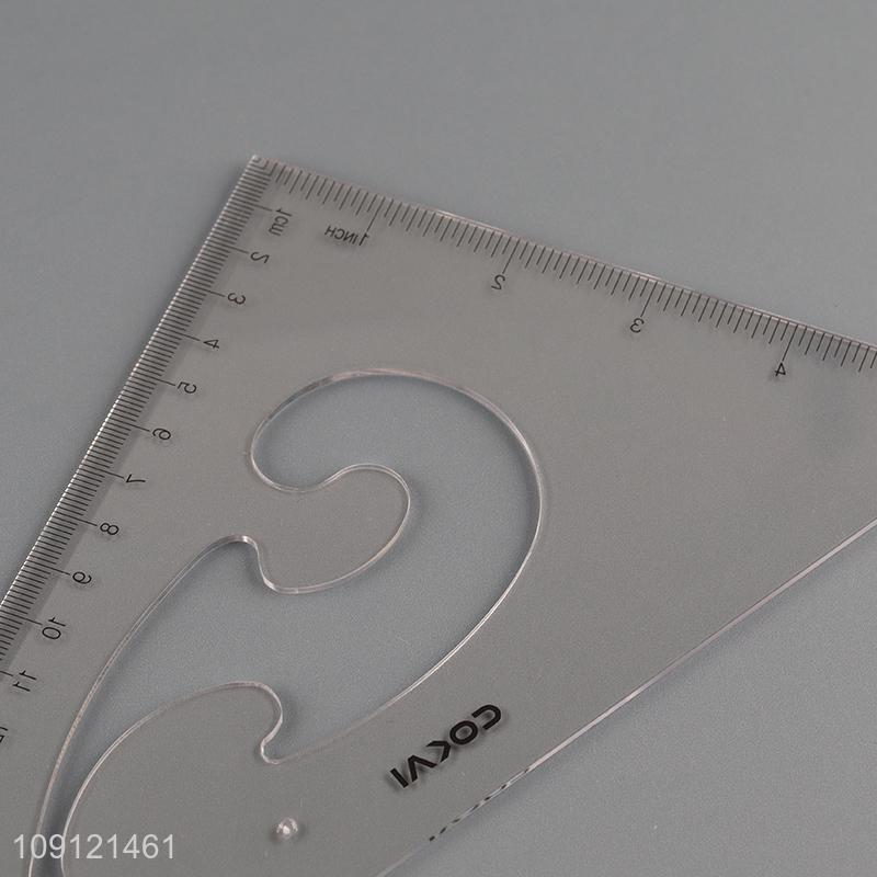 Top products plastic professional school office triangle ruler set