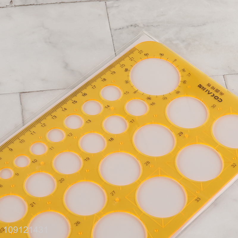 Hot sale professional plastic multi-purpose circle template ruler