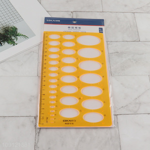 Hot items plastic professional multi-purpose oval template ruler