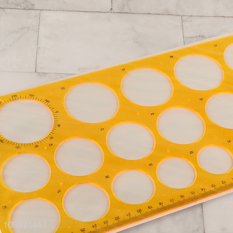 Good selling plastic professional circle template ruler wholesale