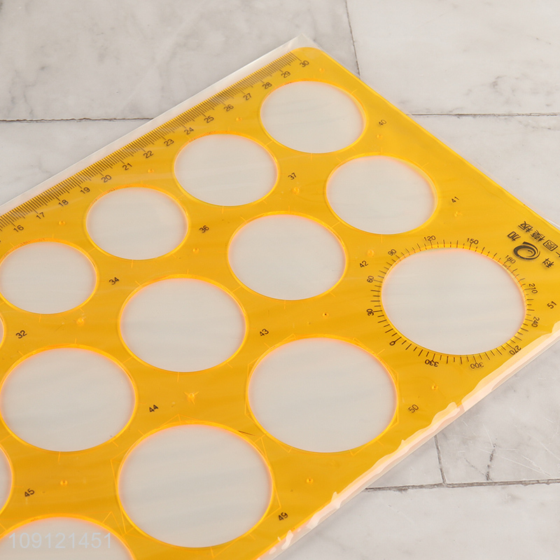 Good selling plastic professional circle template ruler wholesale
