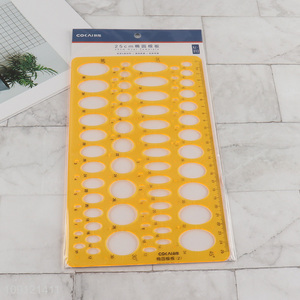 Low price plastic professional 25cm oval template ruler for sale