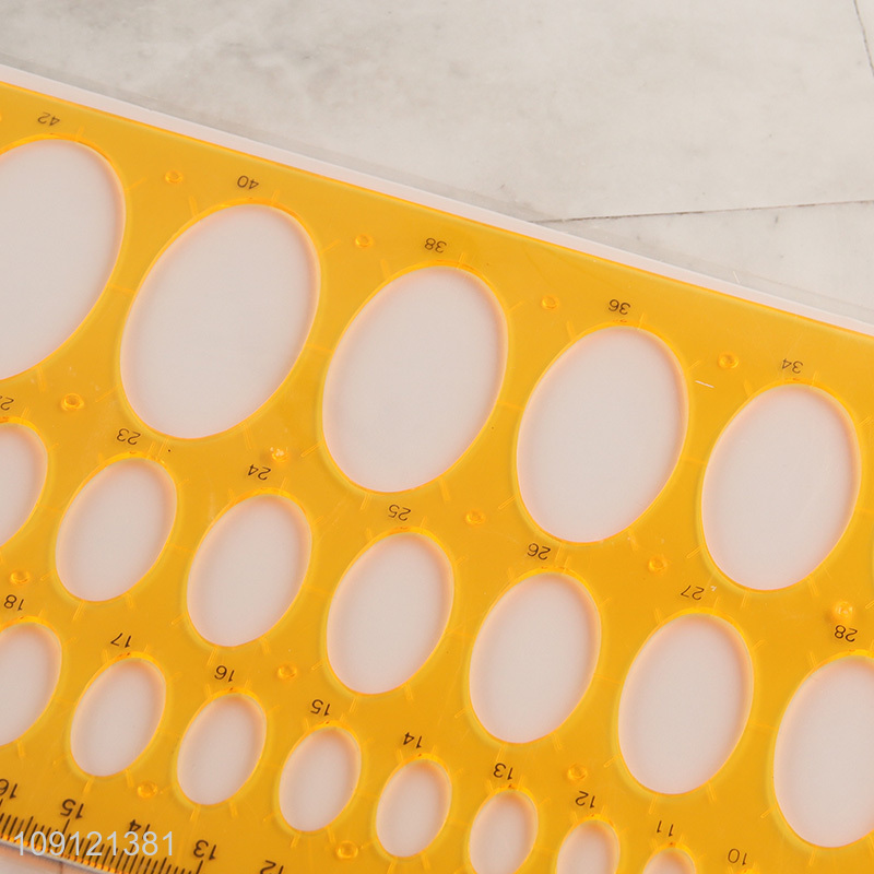Hot items plastic professional multi-purpose oval template ruler
