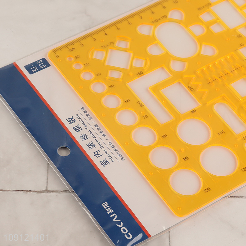 Yiwu market professional plastic interior decoration template ruler wholesale