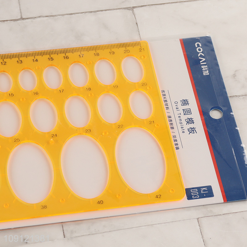 Hot items plastic professional multi-purpose oval template ruler