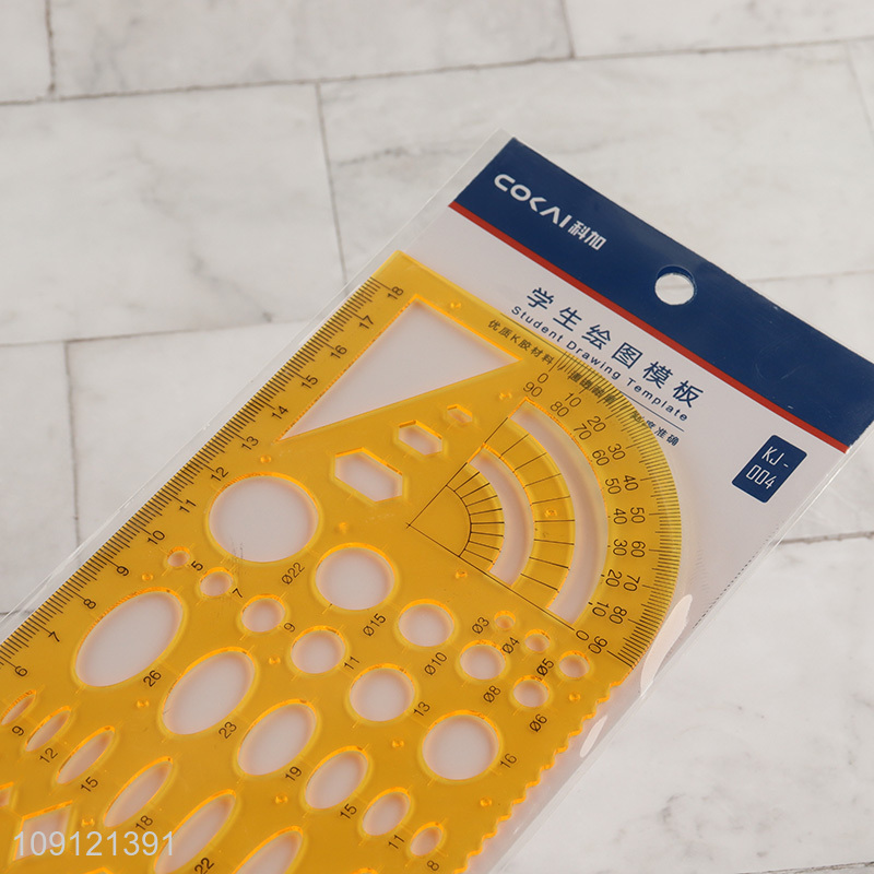 Top quality plastic professional students drawing template ruler