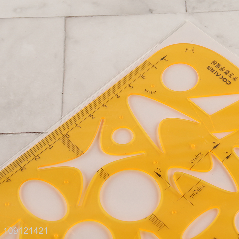 Most popular plastic school students math template ruler for sale