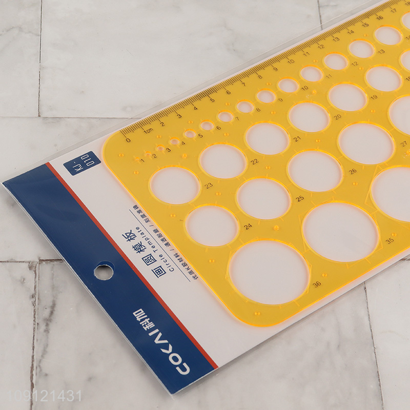 Hot sale professional plastic multi-purpose circle template ruler