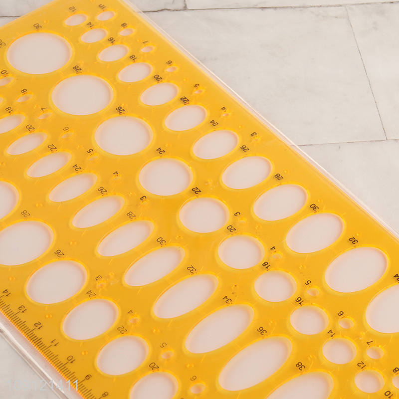 Low price plastic professional 25cm oval template ruler for sale