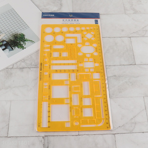 Yiwu market professional plastic interior decoration template ruler wholesale