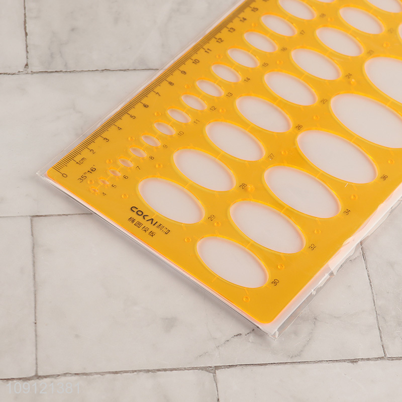 Hot items plastic professional multi-purpose oval template ruler