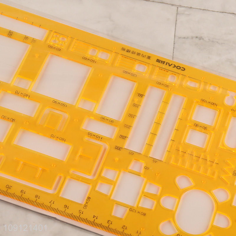 Yiwu market professional plastic interior decoration template ruler wholesale