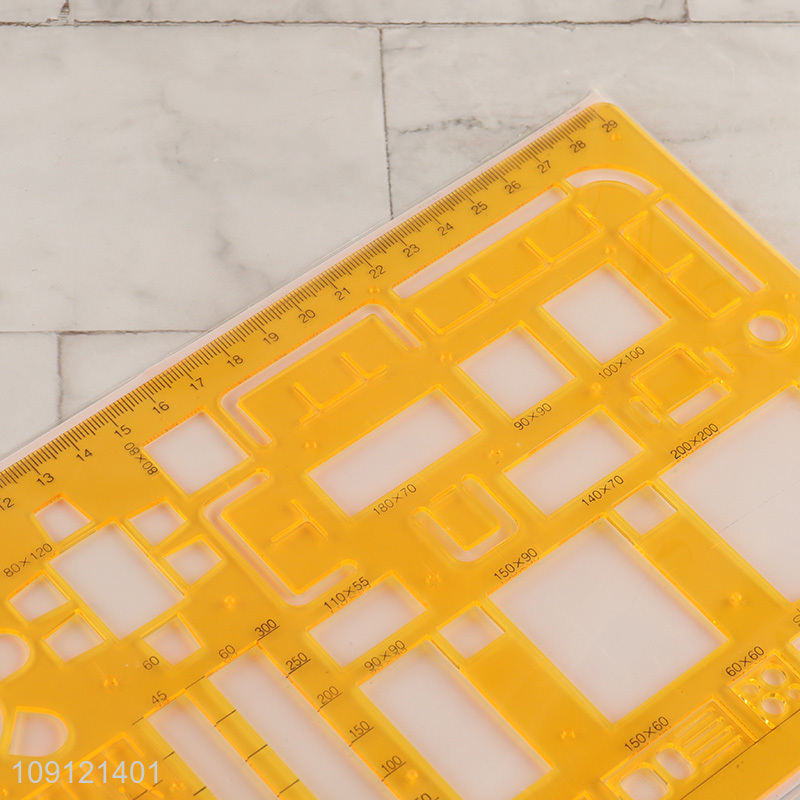 Yiwu market professional plastic interior decoration template ruler wholesale