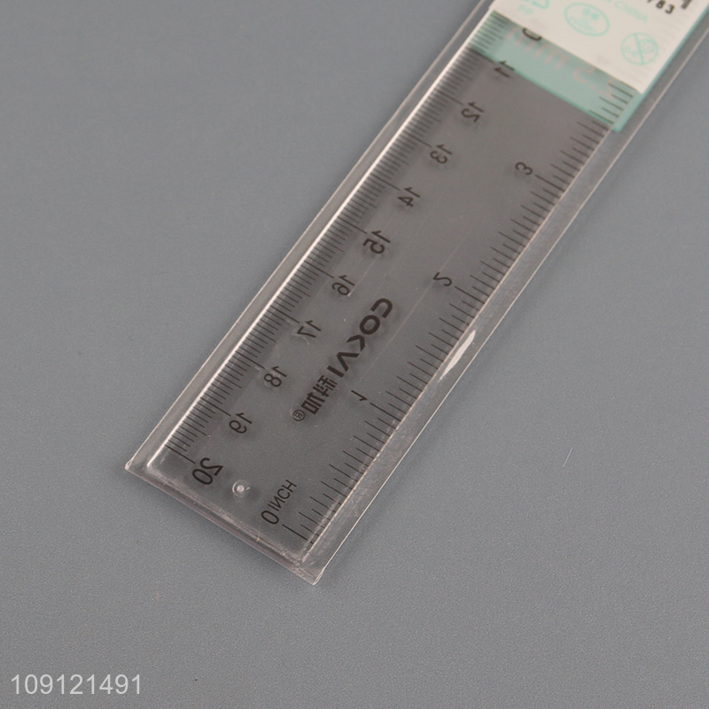 Yiwu market plastic clear ruler straight ruler for sale