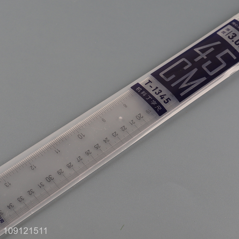 Factory price plastic clear professional straight ruler for drafting supplies