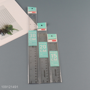 Yiwu market plastic clear ruler straight ruler for sale