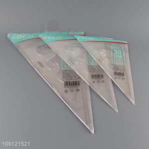 New arrival plastic students drafting supplies triangle ruler set