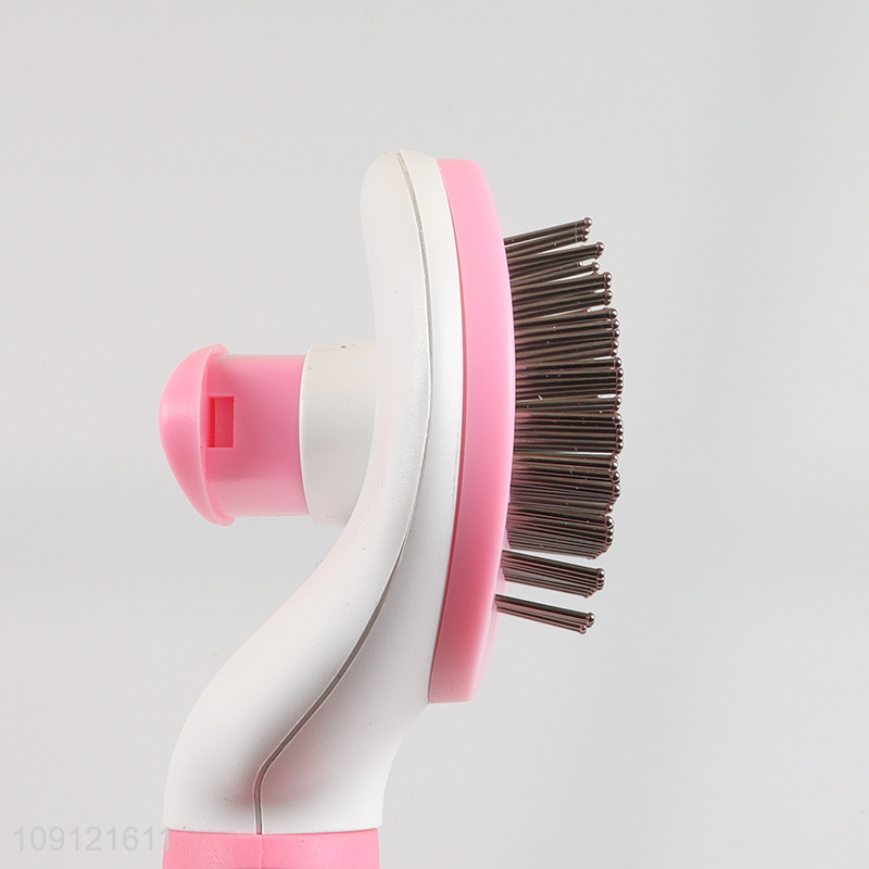 New Product Self Cleaning Slicker Brush Dog Pin Brush Dog Grooming Brush