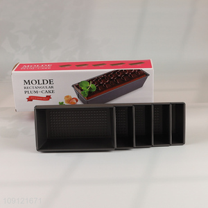 Factory Supply 5PCS Non-Stick Carton Steel Toast Pans for Baking Bread