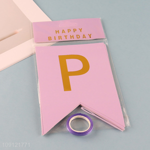 Wholesale From China Happy Birthday Flat Banners for Party Decorations