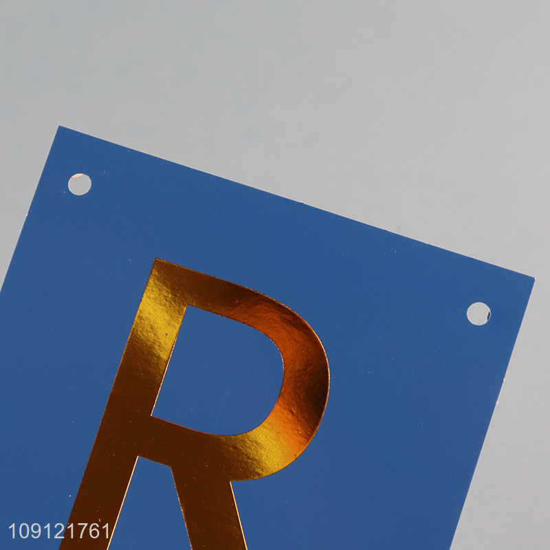 New Arrival Happy Birthday Hanging Paper Banner Fishtail Party Flags