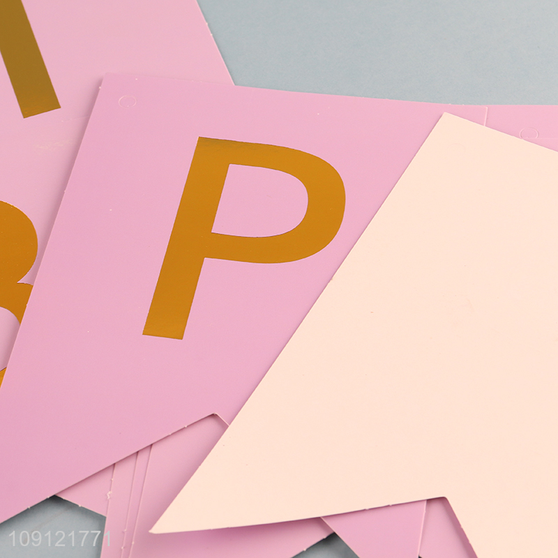 Wholesale From China Happy Birthday Flat Banners for Party Decorations