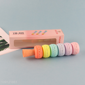New arrival macaron shape cartoon highlighter pen for stationery
