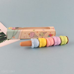 Hot selling multicolor ice cream shape highlighter pen for school office