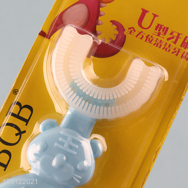 Most popular u-shaped baby oral care toothbrush for sale