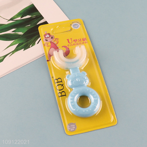 Most popular u-shaped baby oral care toothbrush for sale
