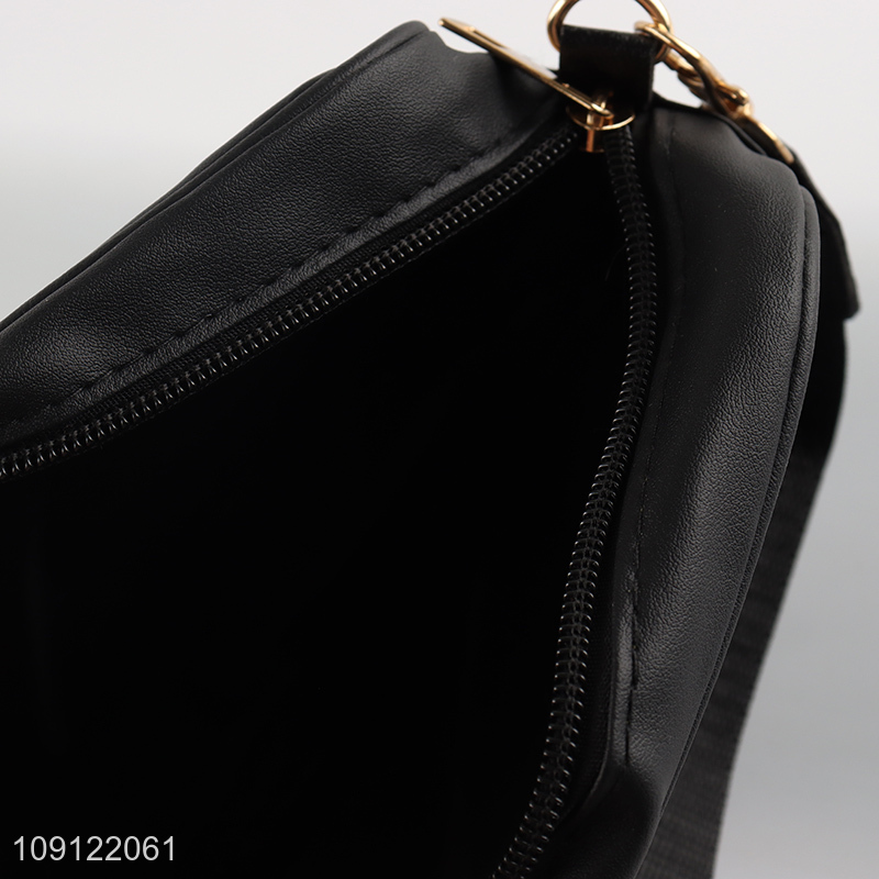 Good selling black fashionable ladies messenger bag wholesale