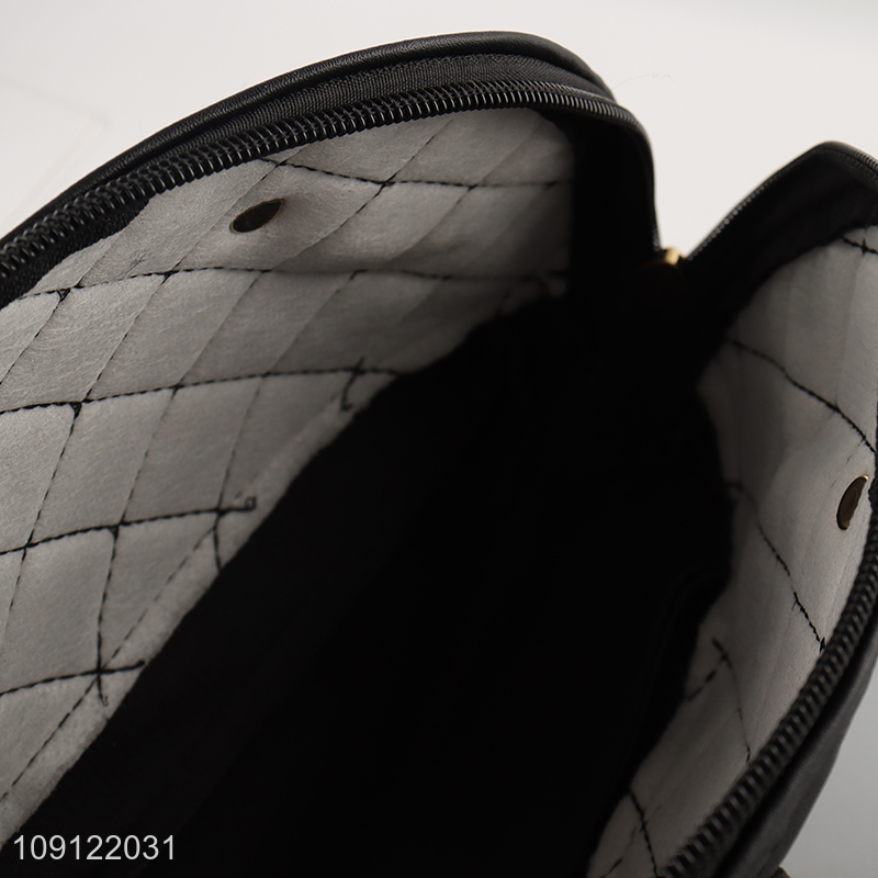 China products black fashionable pu leather handbag women messenger bag