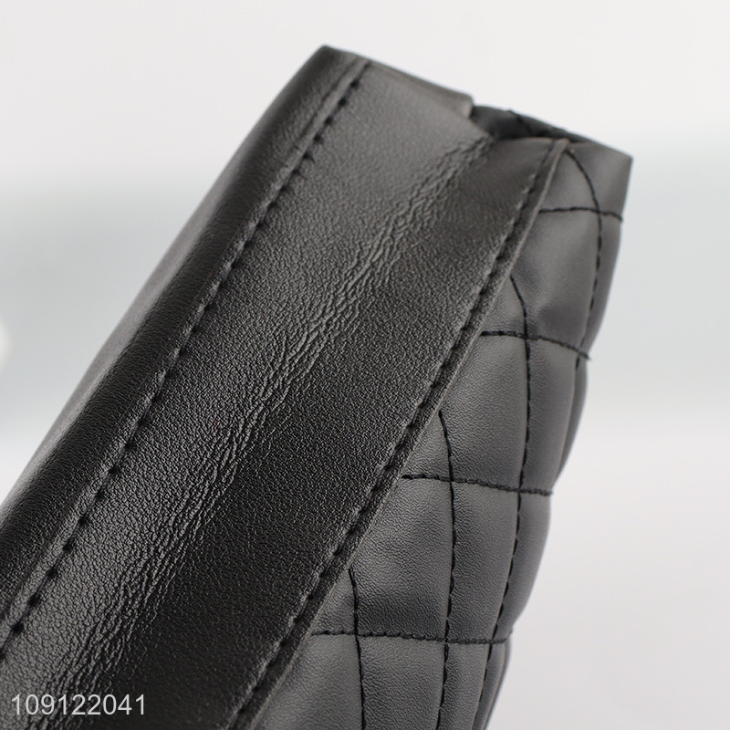 Hot selling black pu leather fashionable ladies handbag wholesale