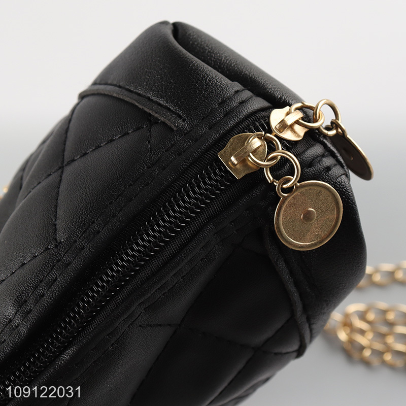 China products black fashionable pu leather handbag women messenger bag