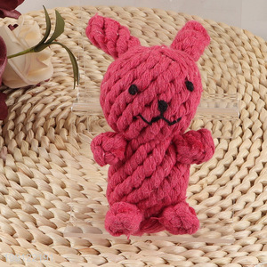 Hot Sale Bunny Shaped Cotton Rope Dog Toy for Aggressive Chewers