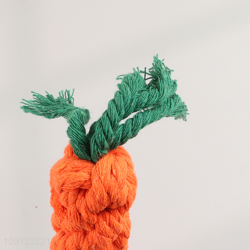 Good Quality Carrot Shaped Dog Rope Toy Chew Toy for Puppies