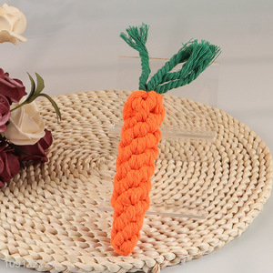 Good Quality Carrot Shaped Dog Rope Toy Chew Toy for Puppies