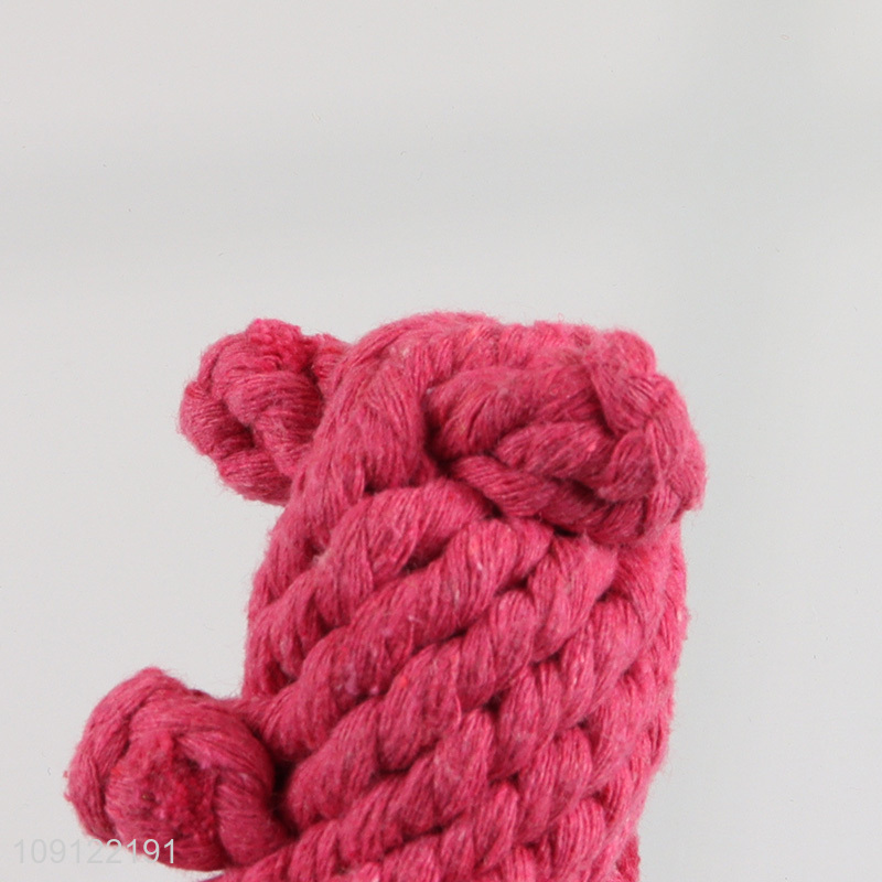 Hot Sale Bunny Shaped Cotton Rope Dog Toy for Aggressive Chewers