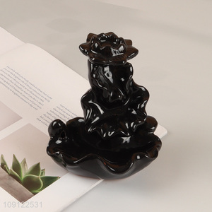 Factory Supply Ceramic Waterfall Incense Holder Ceramic Backflow Incense Burner